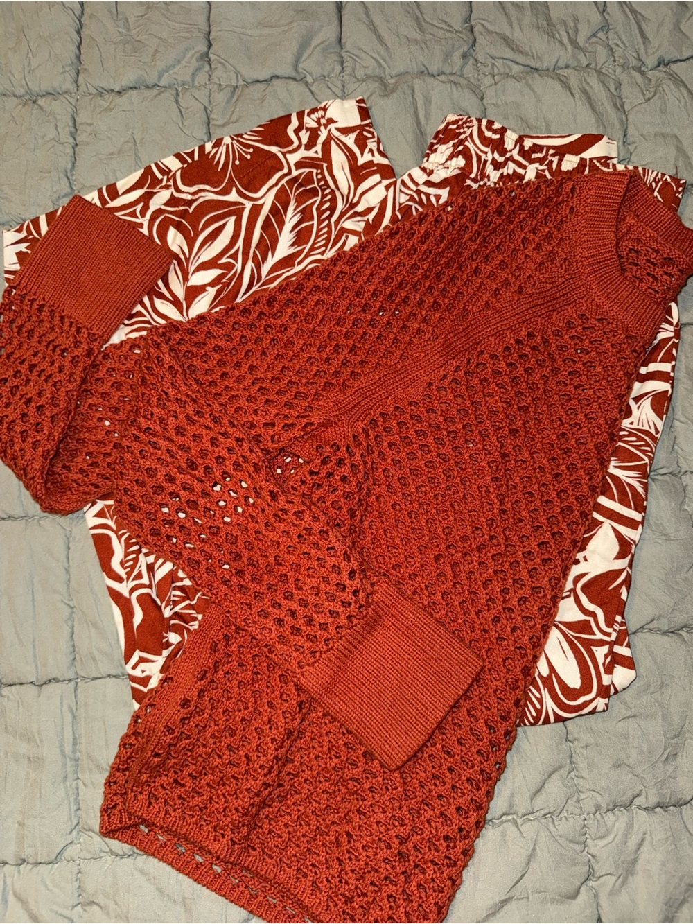 Old Navy Rust Orange Pants and Sweater